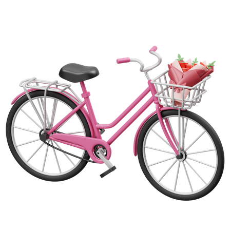 Livraison de vélos de fleurs  3D Icon