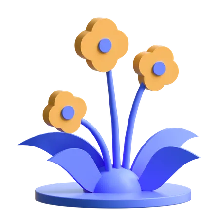 Plante à fleurs  3D Illustration