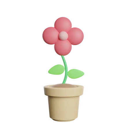 Plante à fleurs  3D Illustration