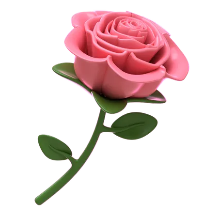 Une rose  3D Icon