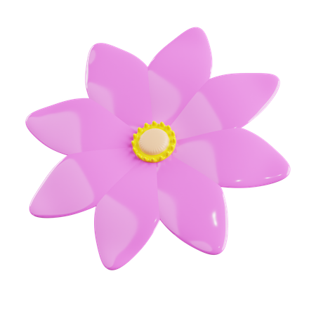 Fleur rose  3D Icon