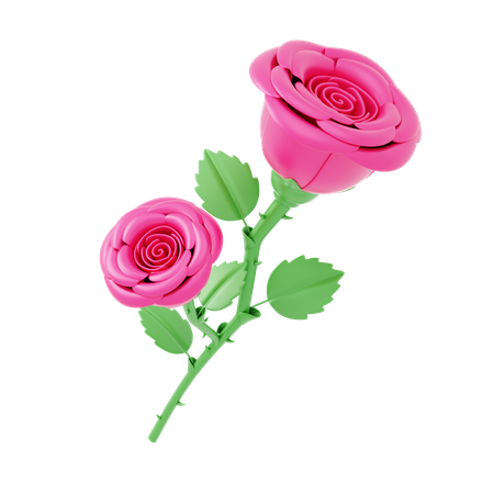 Une rose  3D Icon