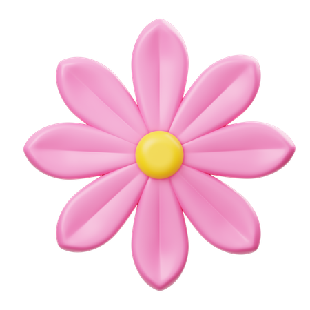 Fleur rose  3D Icon