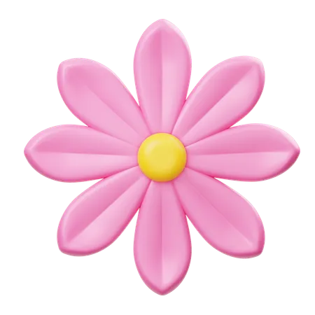 Fleur rose  3D Icon