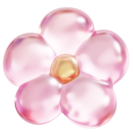 Fleur rose  3D Icon