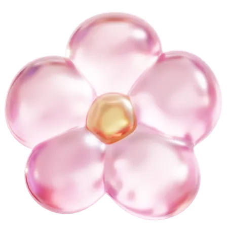 Fleur rose  3D Icon