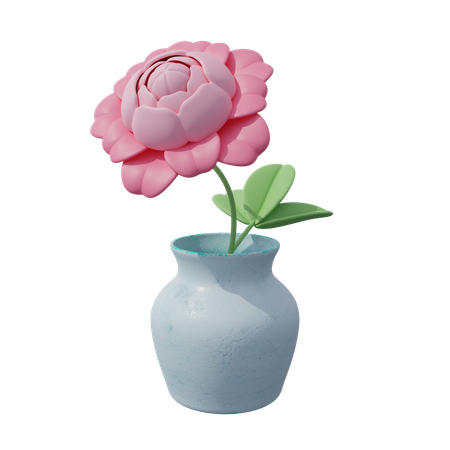 Fleur rose  3D Icon