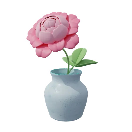 Fleur rose  3D Icon