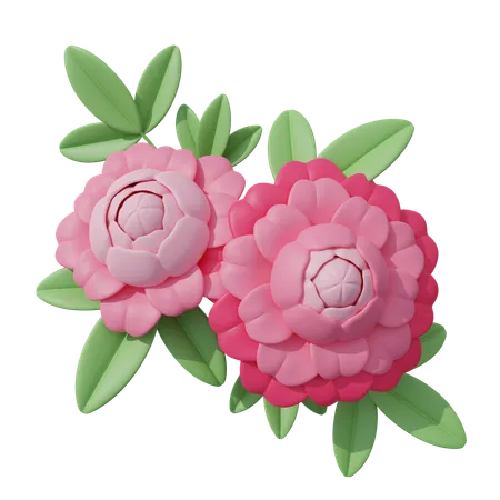 Fleur rose  3D Icon