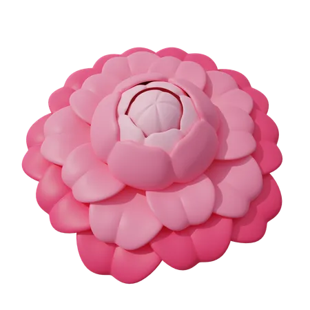 Fleur rose  3D Icon