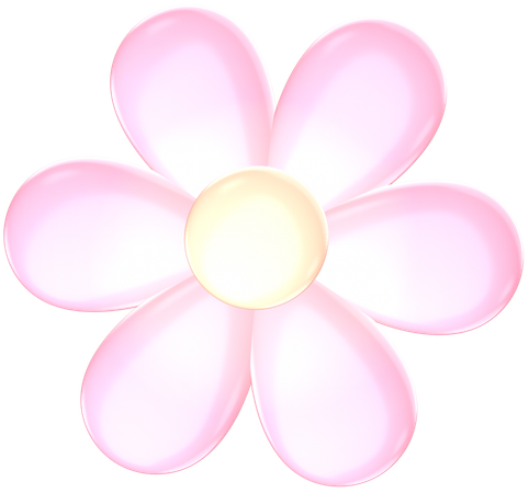 Fleur rose  3D Icon