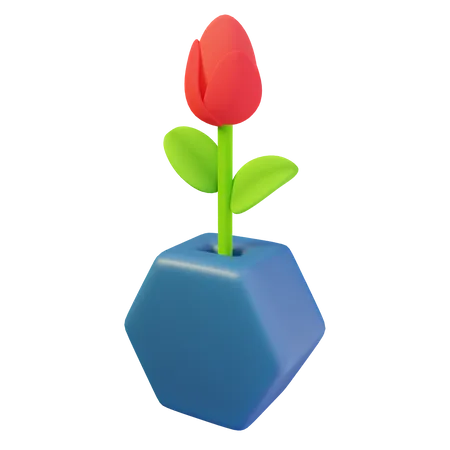 Une rose  3D Illustration