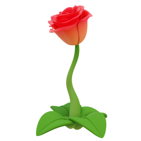 Une rose  3D Icon