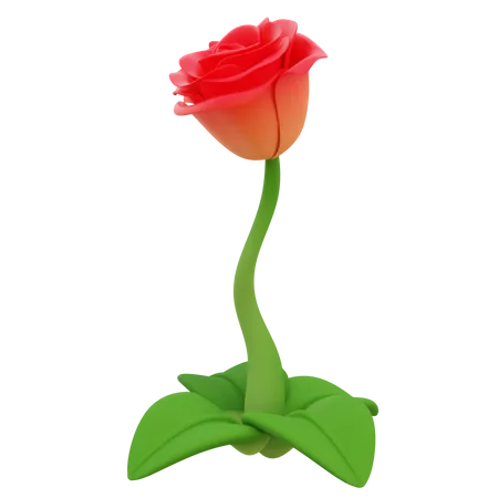 Une rose  3D Icon