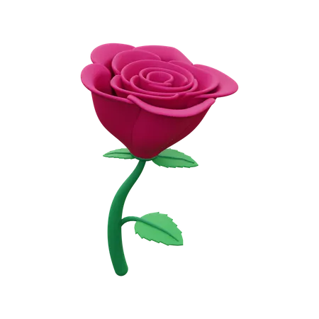 Une rose  3D Icon