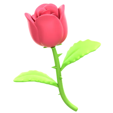 Une rose  3D Icon