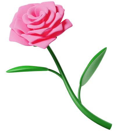 Une rose  3D Icon