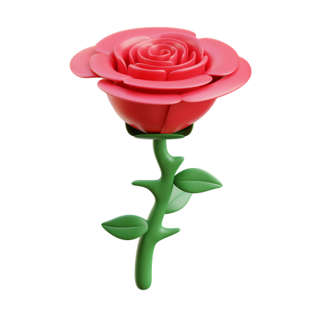 Une rose  3D Icon