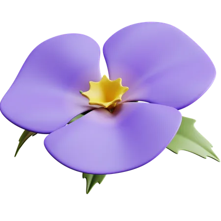 Fleur violette  3D Icon