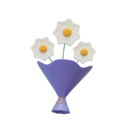 Bouquet de fleurs  3D Illustration