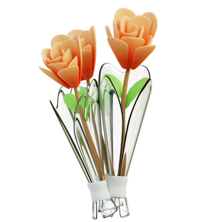 Fleurs d'iris orange  3D Icon