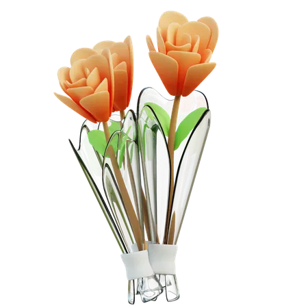 Fleurs d'iris orange  3D Icon