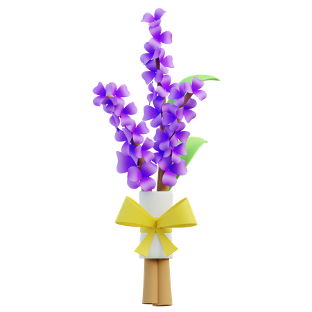 Fleurs de glycine violette  3D Icon