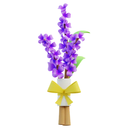 Fleurs de glycine violette  3D Icon