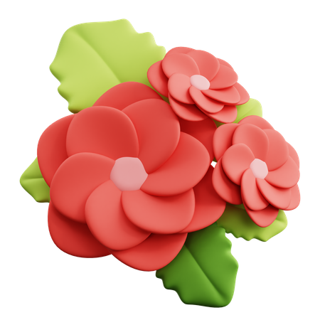 Fleurs rouges  3D Icon