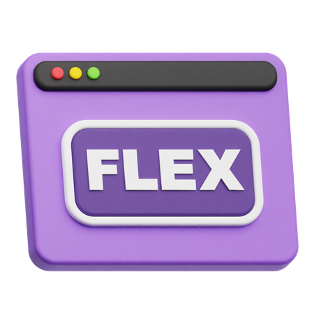 Flex Website  3D Icon