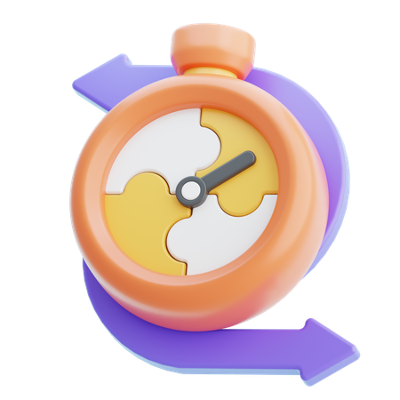 Flexibilidade de tempo  3D Icon