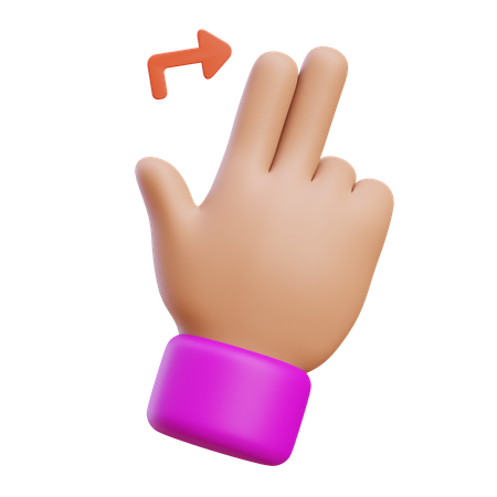 Flick Right Hand Gesture  3D Icon