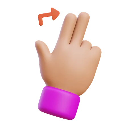 Flick Right Hand Gesture  3D Icon