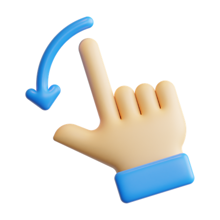 Flick Touch Gesture  3D Icon