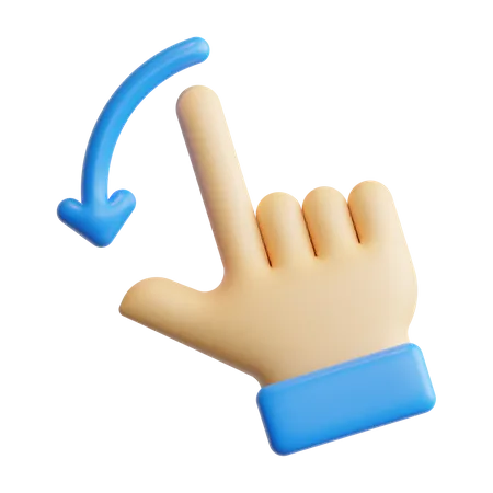 Flick Touch Gesture  3D Icon