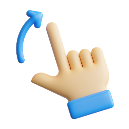 Flick Touch Gesture  3D Icon