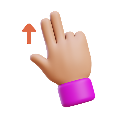 Flick Up Hand Gesture  3D Icon