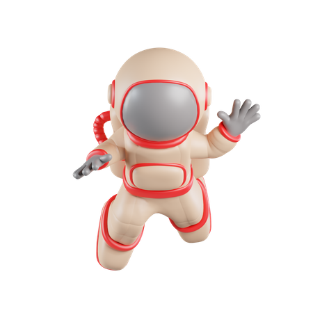 Fliegender Astronaut  3D Icon