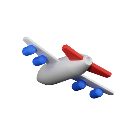 Fliegendes Flugzeug  3D Illustration