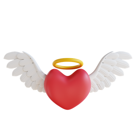 Fliegendes Herz  3D Icon