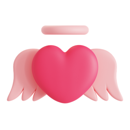Fliegendes Herz  3D Icon