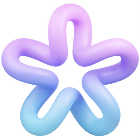 Fließende abstrakte Form  3D Icon