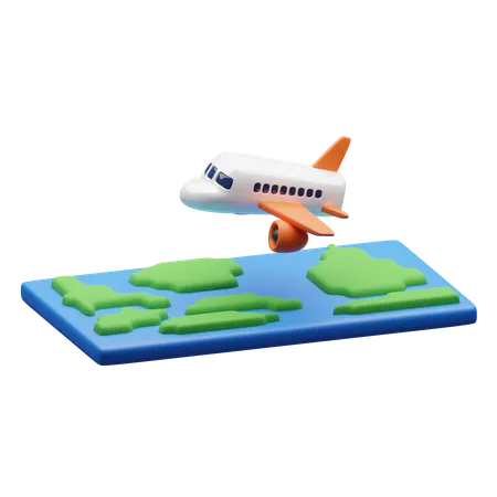 Flight airplane  3D Icon