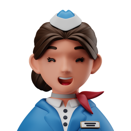 Flight Attendant  3D Icon