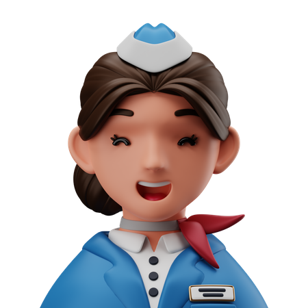 Flight Attendant  3D Icon