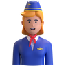 flight attendant 3d