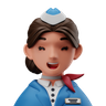 3d flight attendant logo