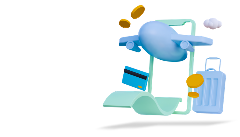 Flight Booking App  3D Icon