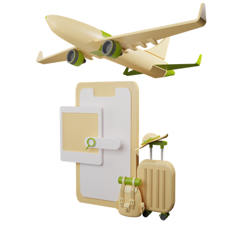 Flight Booking App  3D Icon
