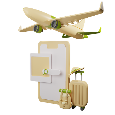 Flight Booking App 3D Icon